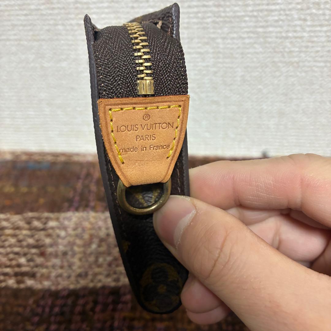 Louis Vuitton バケットPM用 ブラウン レザーポーチ