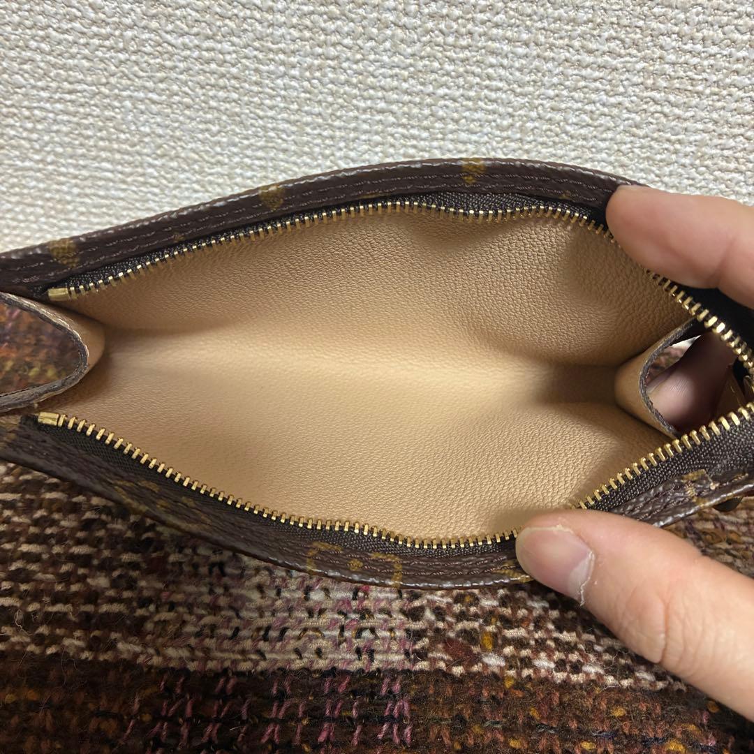 Louis Vuitton バケットPM用 ブラウン レザーポーチ