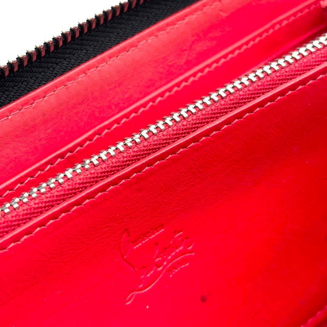 【正規品】クリスチャンルブタン 長財布 パネトーネ ロゴ スタッズ ラウンド 黒