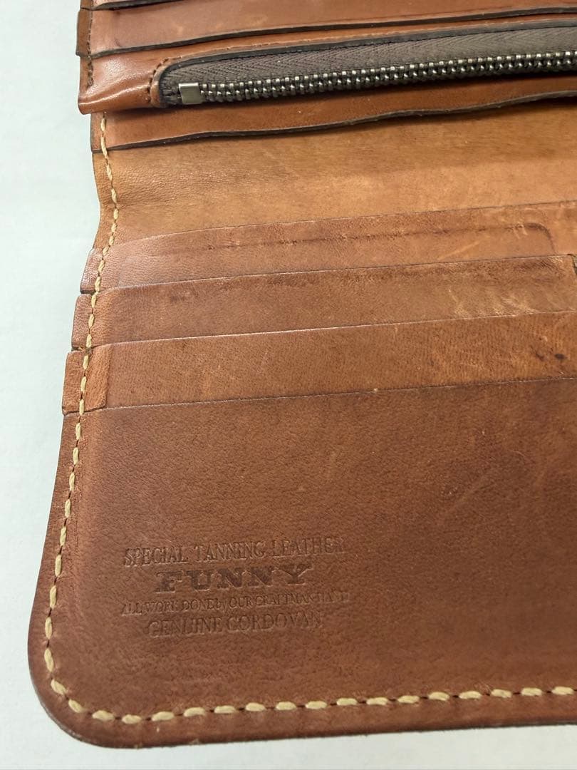 み*Ｇ様 FUNNY バイカーズウォレット　レザー長財布　ブラウン系　ファニー