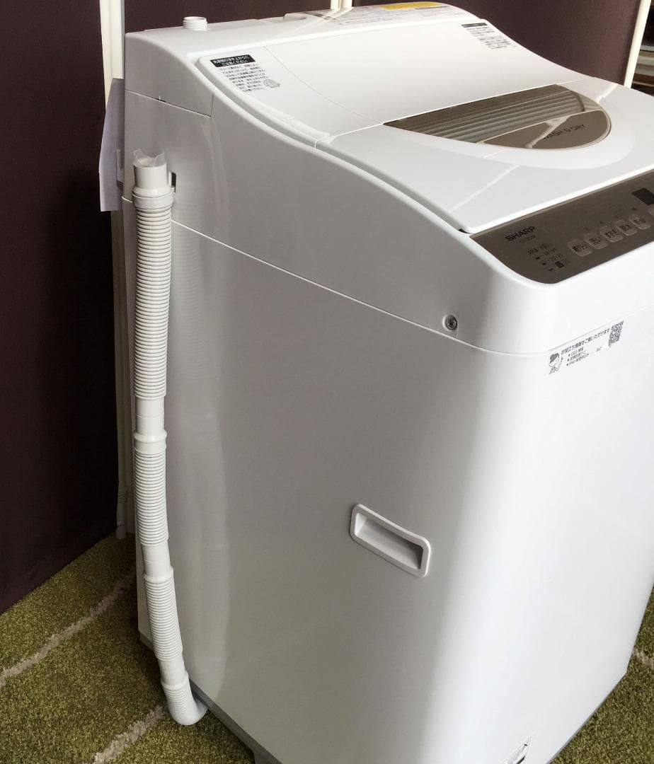 送料込み★シャープ☆タテ型洗濯乾燥機☆6.5㎏洗い☆穴なし槽☆