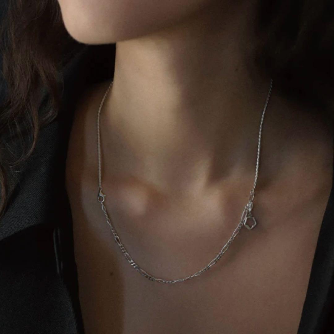 極美品　TEN. 現行品　シェードコンビチェーンネックレス 追加チャーム付