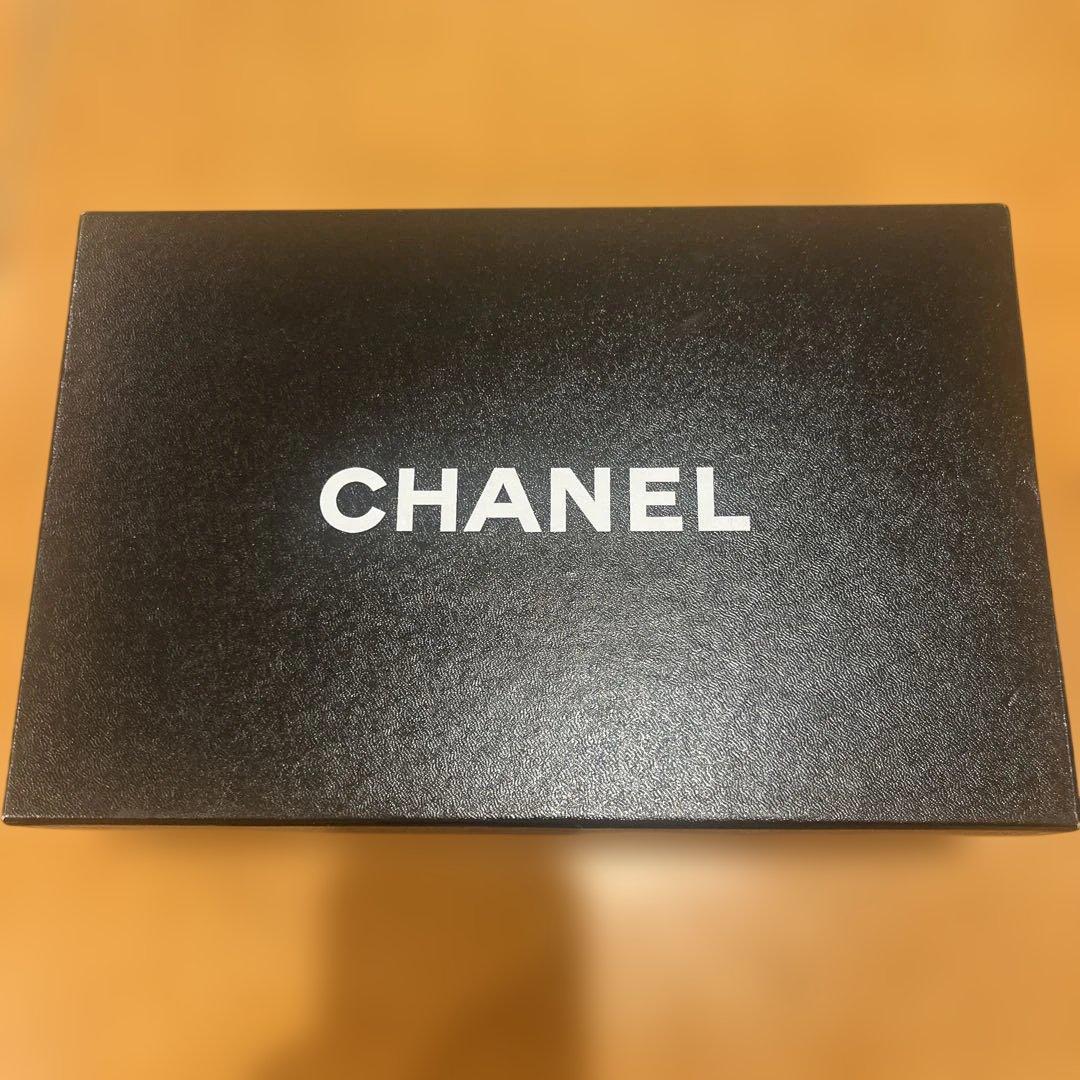 CHANEL レザーリボンミュール レッド　サンダル　39
