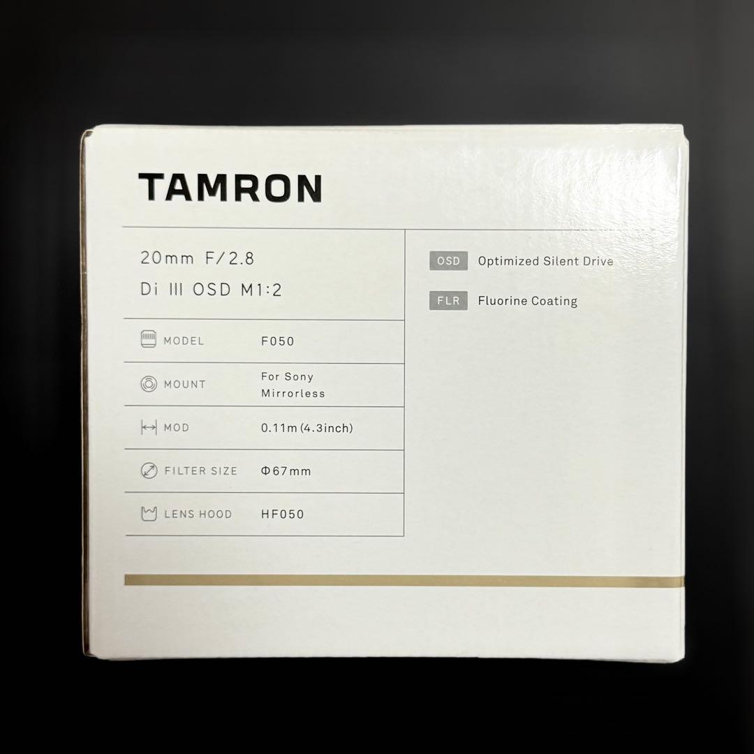 【新品】タムロン 20mm F2.8 Di III OSD M1:2 ソニー