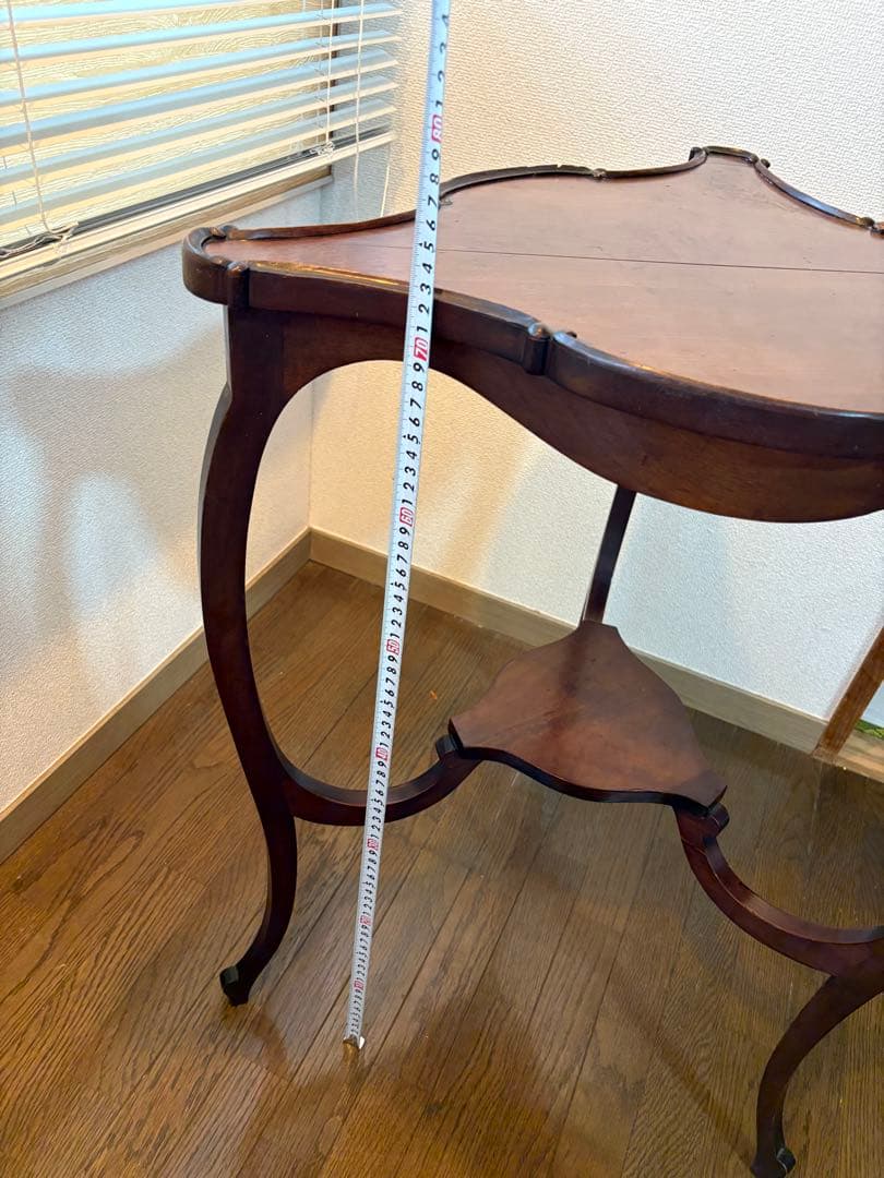 ［配送or引き取り］木製三角形テーブル アンティーク