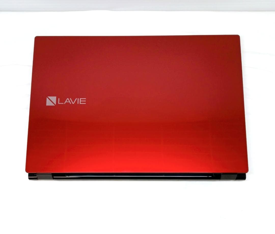 【美品】NECノートパソコン✨人気色レッド✨8G✨快適SSD✨カメラ付