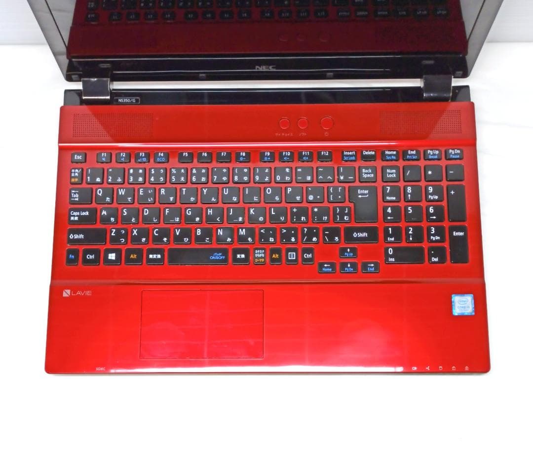 【美品】NECノートパソコン✨人気色レッド✨8G✨快適SSD✨カメラ付