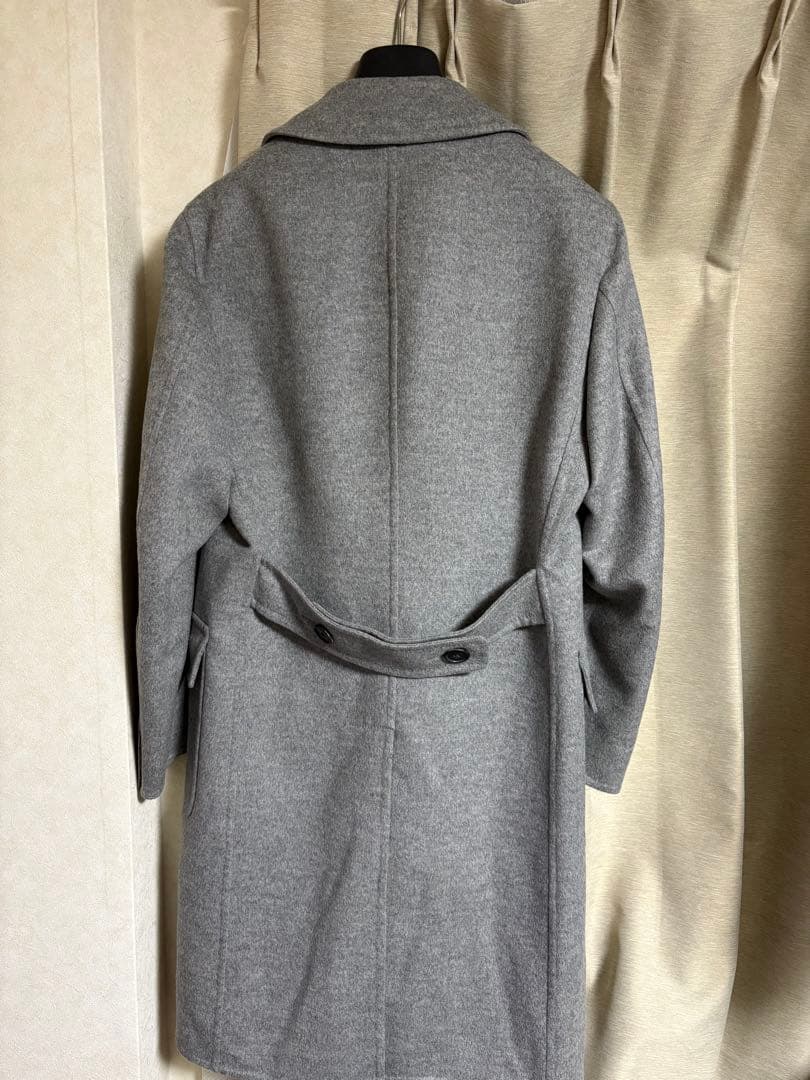 メル78230Belvest ダブルフェイスウールカシミアフランネルコート