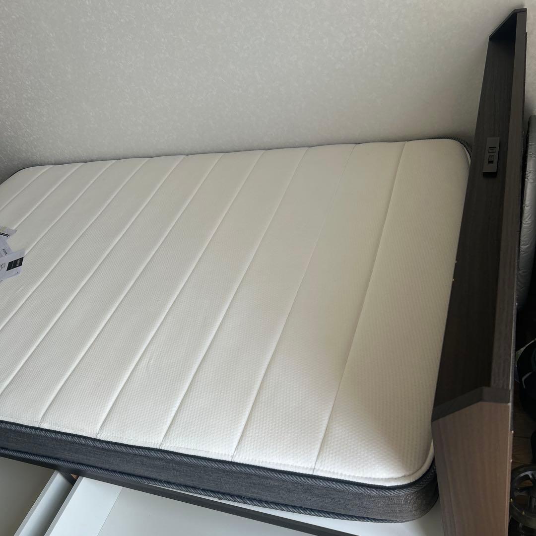 【破格】ニトリ セミダブル ベッドフレーム＋マットレス 収納付き コンセント付き