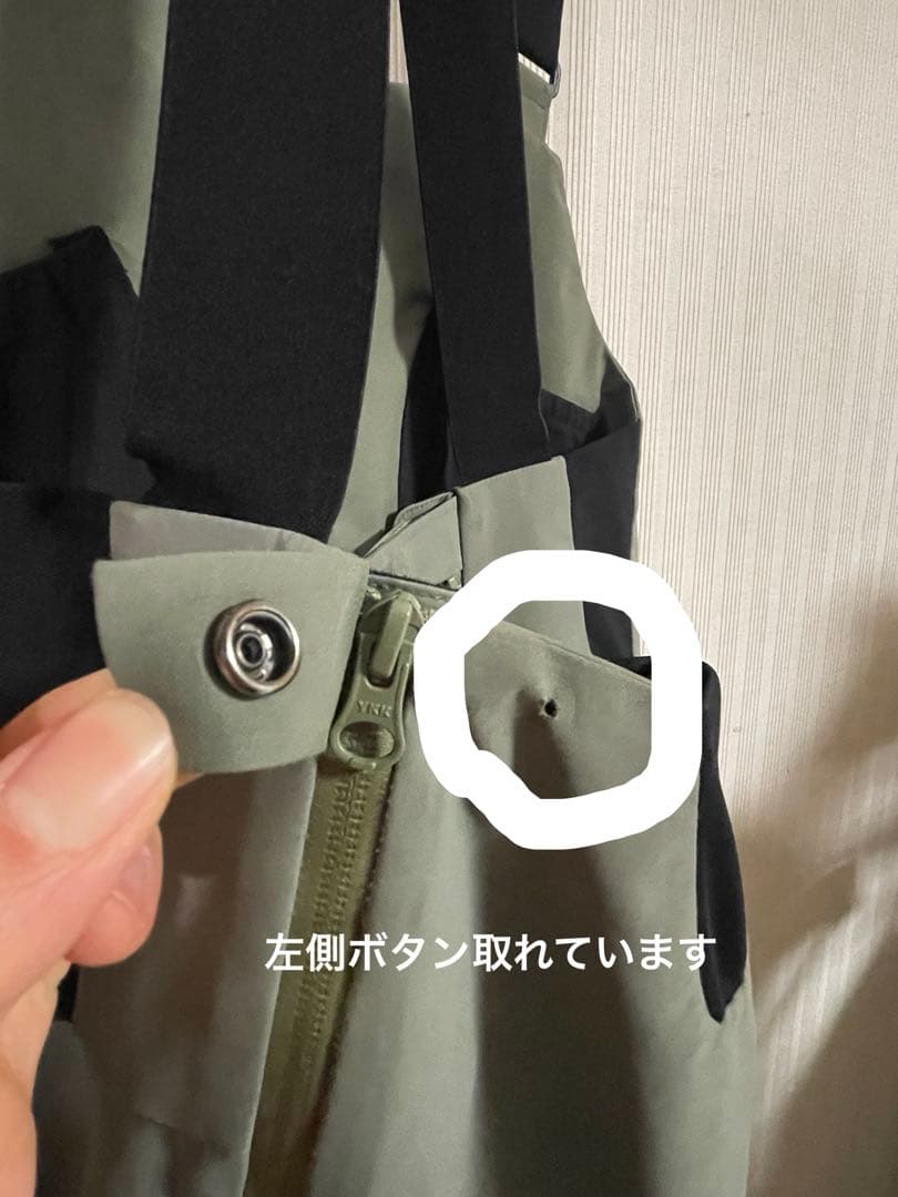 unfudge　PEEP BIB PANTS ビブパン　XL オリーブグリーン