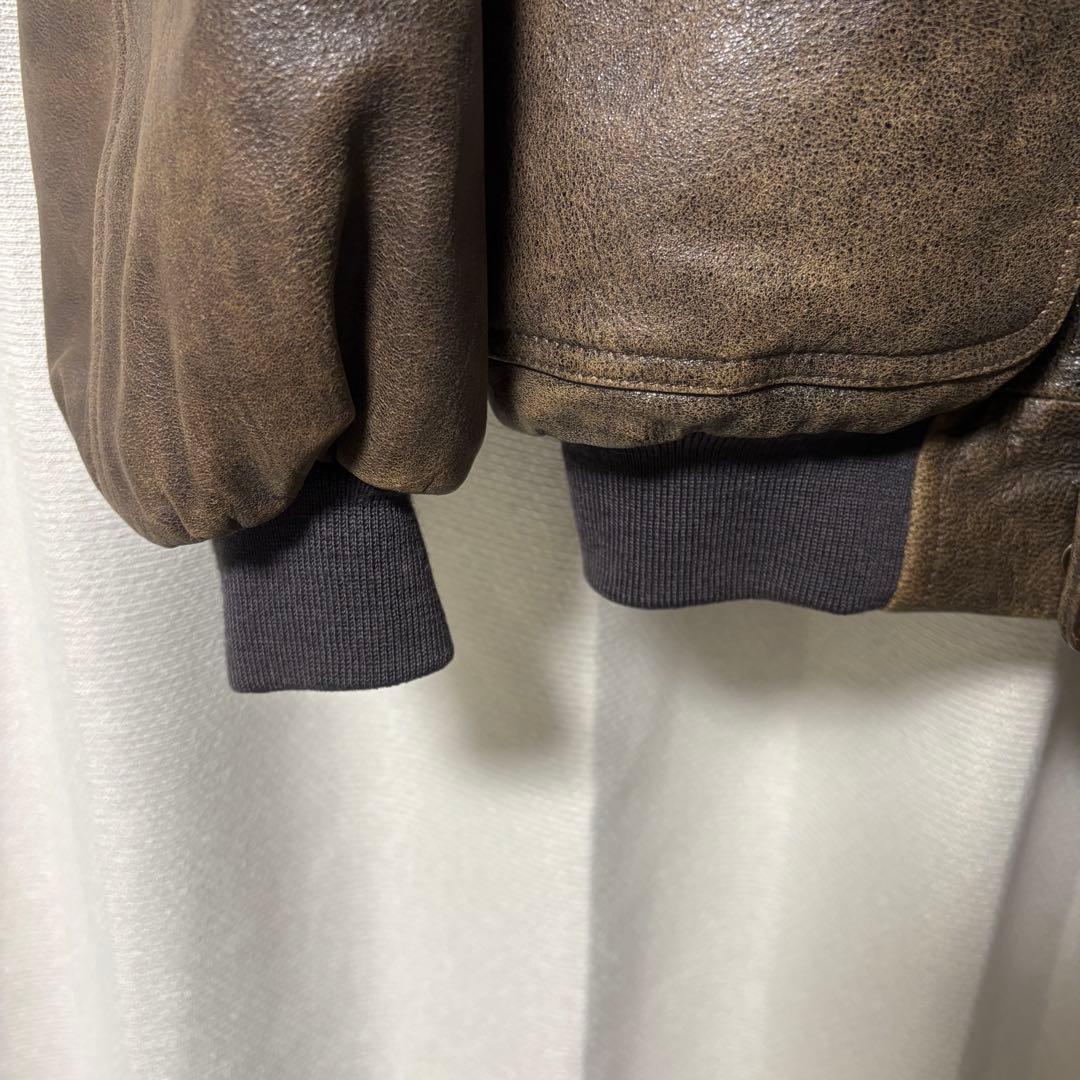 L.L.Bean レザーフライトジャケット 襟ボア G-1型　MからL相当