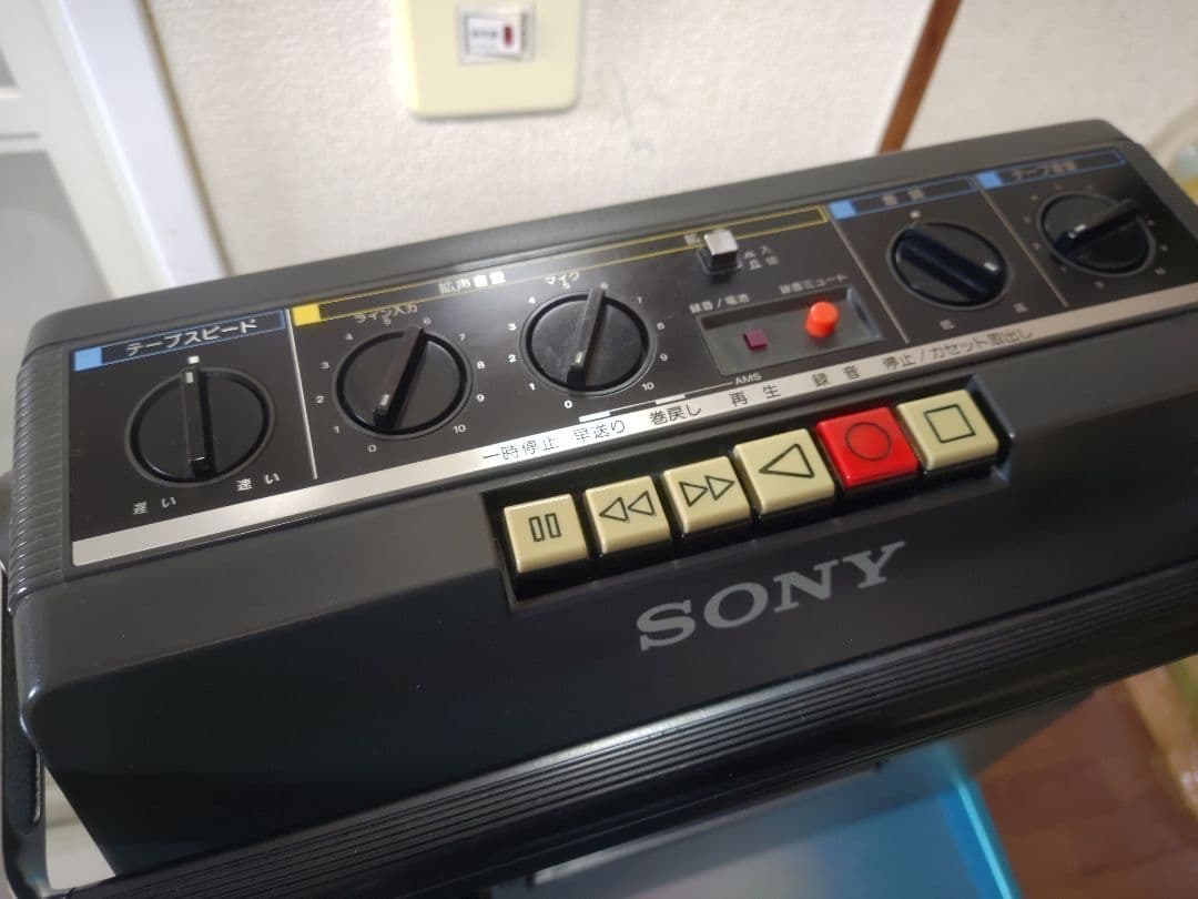 希少名機ソニーカセットレコーダー TCM-1390 拡声機能内蔵 ベルト交換済