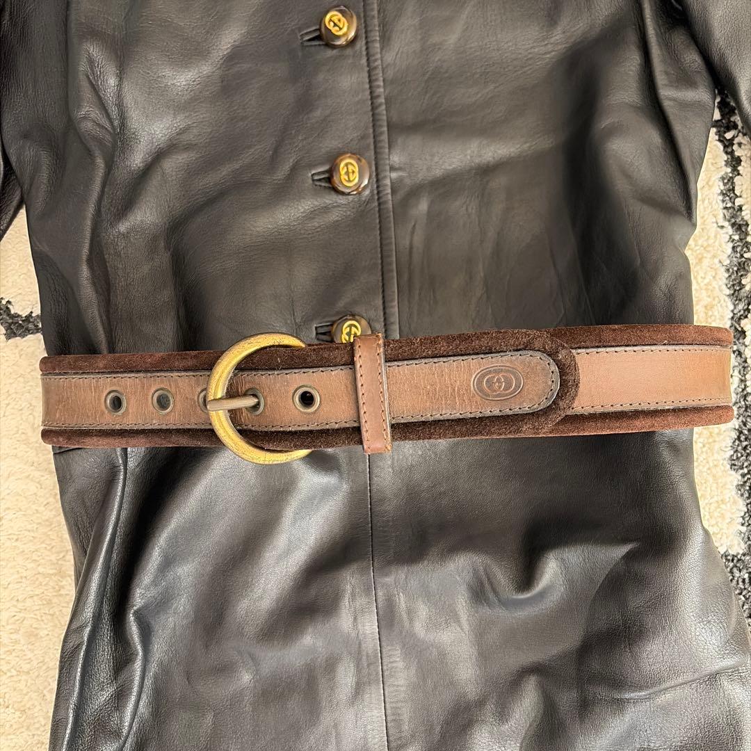 GUCCI レザー ワンピース 38