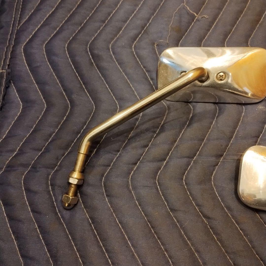 posh スクエアミラー　ポリッシュ　ステン　ハーレー