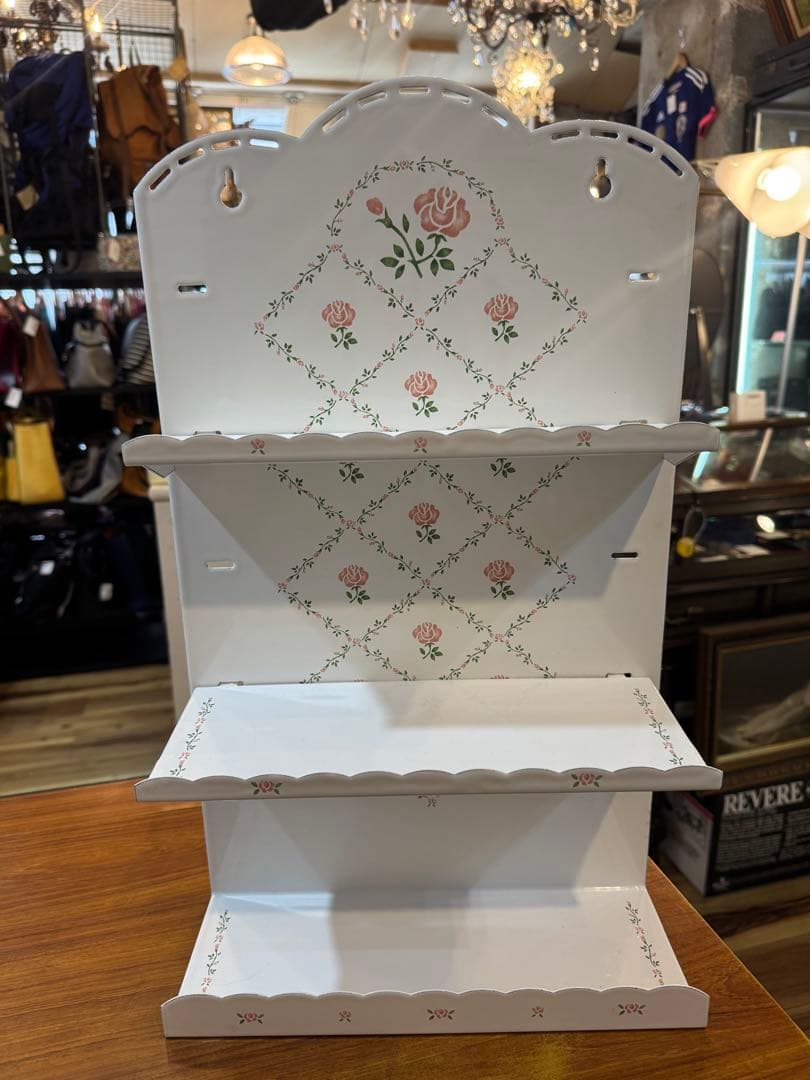 247＊■ホーロー　レードルラック　シェルフ　ホワイト　50×30　3段