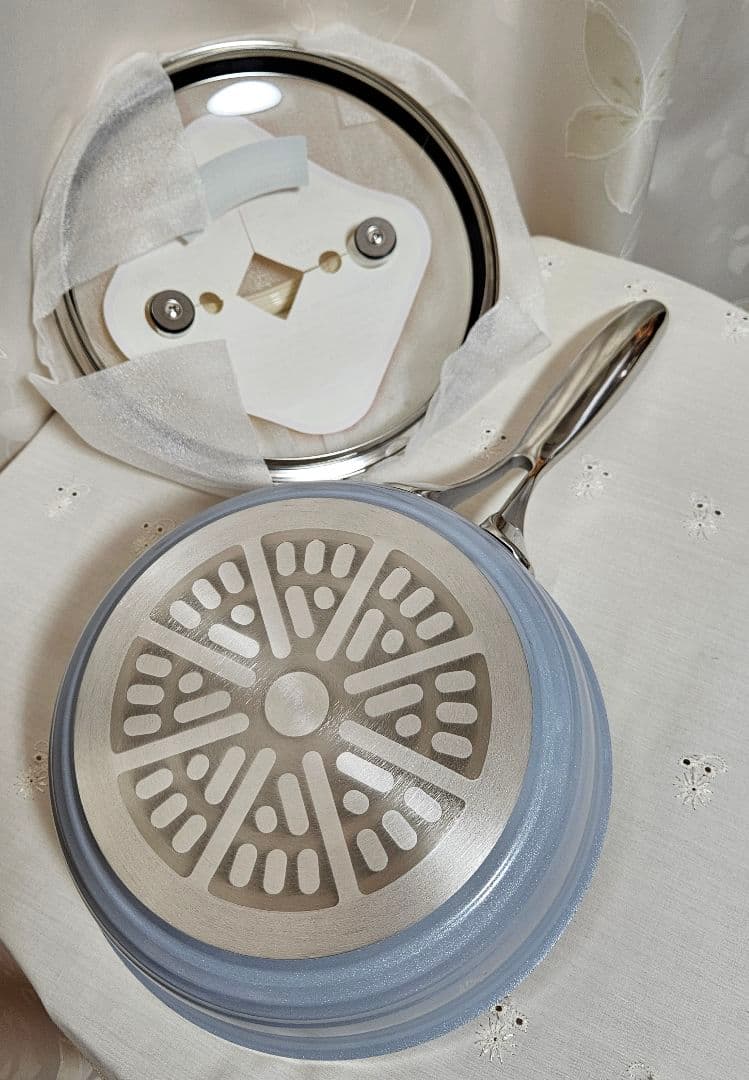 【最終値下げ】アサヒ軽金属オールライ卜22cm(蓋付き)ブルー