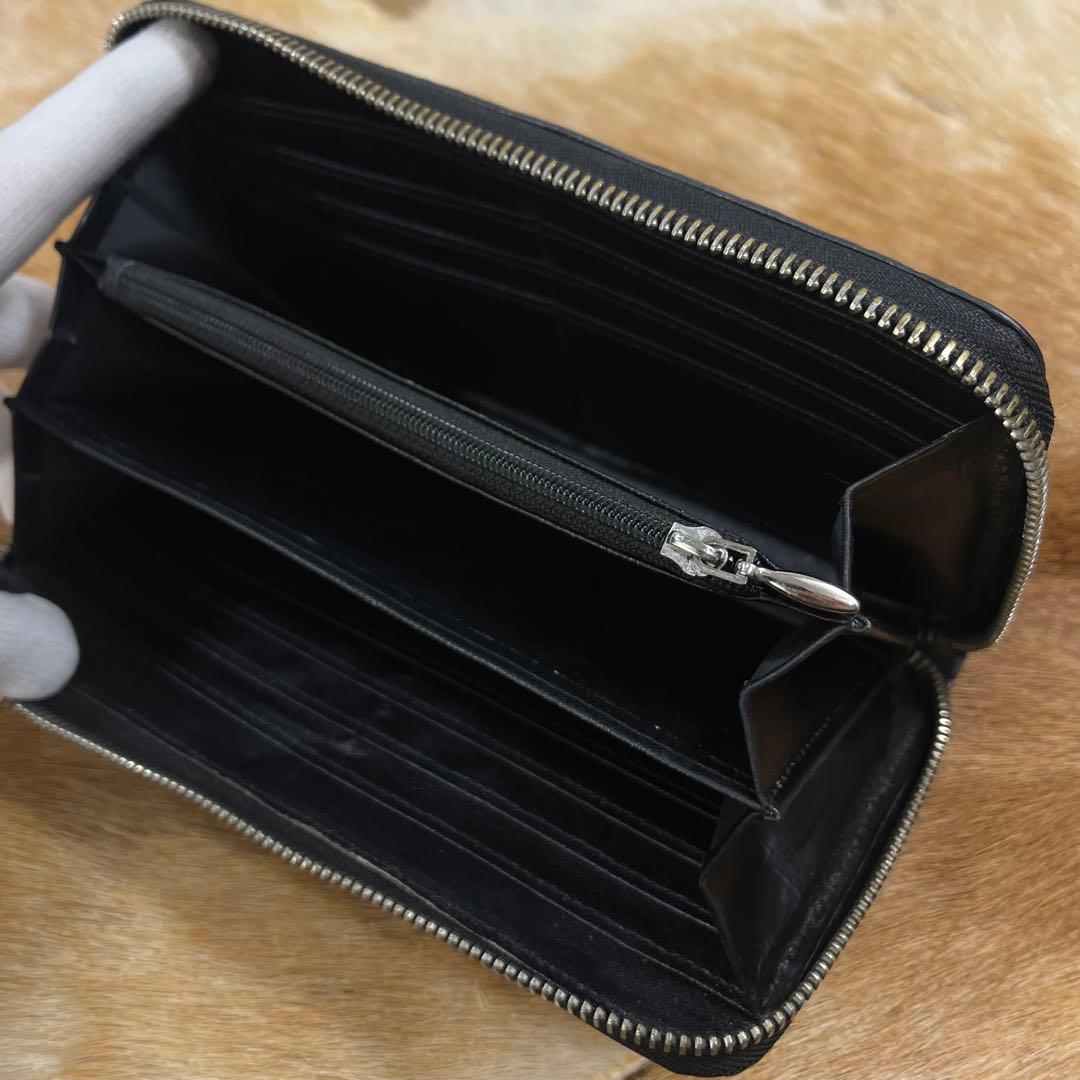 美品 JRA 定11万 最高峰 クロコダイル ポロサス センターセレクト 長財布