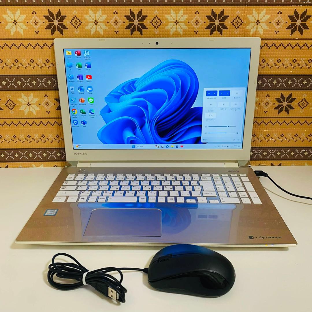 Y71 TOSHIBAノートパソコンWEBカメラi5高速SSDサクサクWin11