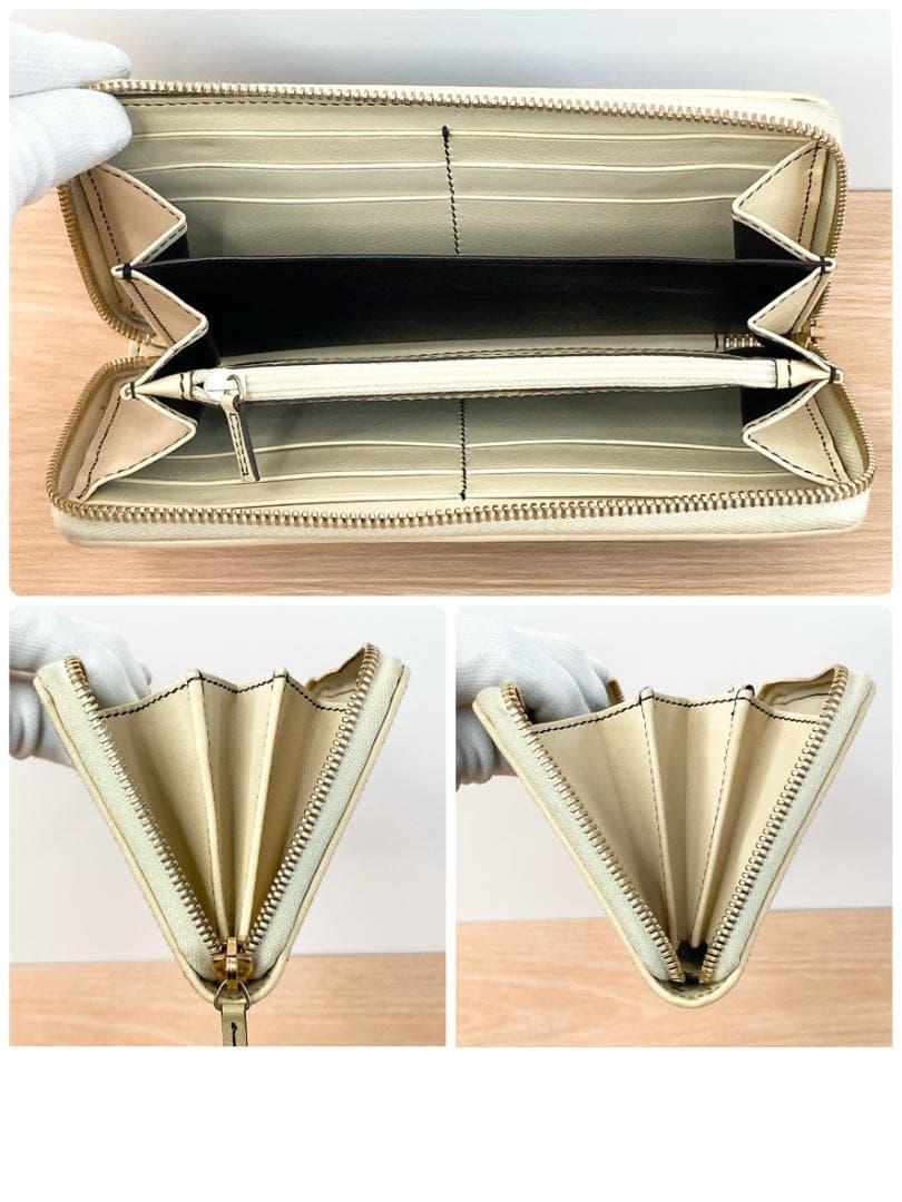 グッチ ラウンドファスナー 長財布 財布 キャンバス グッチロゴ ネイビー 青系