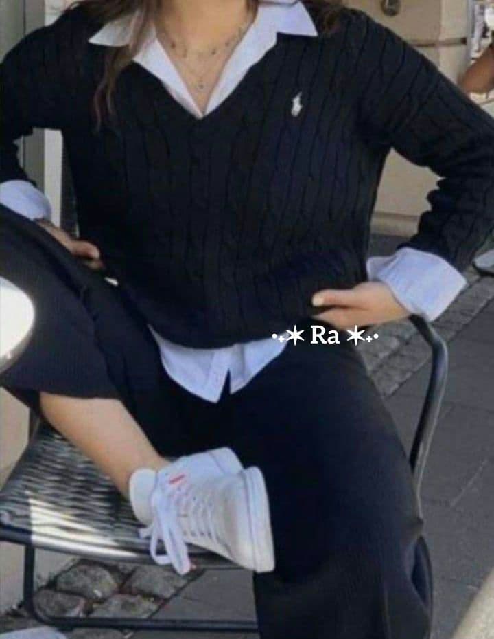 【試着のみ】ラルフローレン大人気Vネックケーブルニットセーター現行品