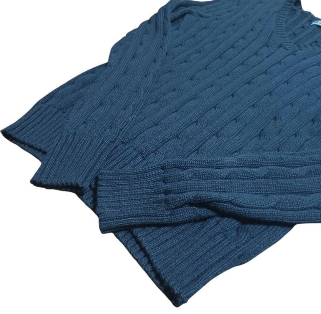 【試着のみ】ラルフローレン大人気Vネックケーブルニットセーター現行品