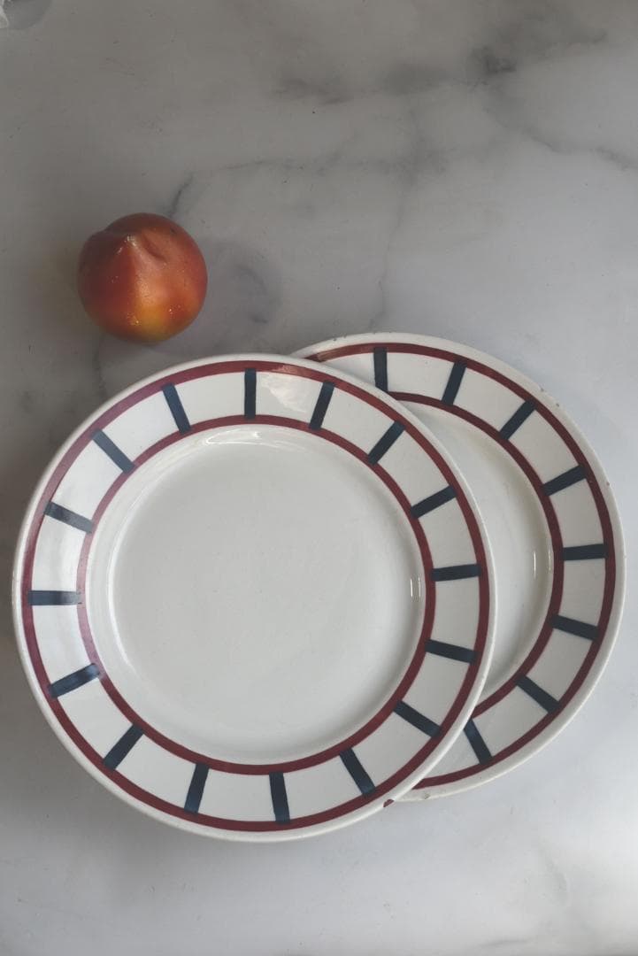 2枚セット　バドンヴィレー　バスク皿　Badonvillerフランスアンティーク