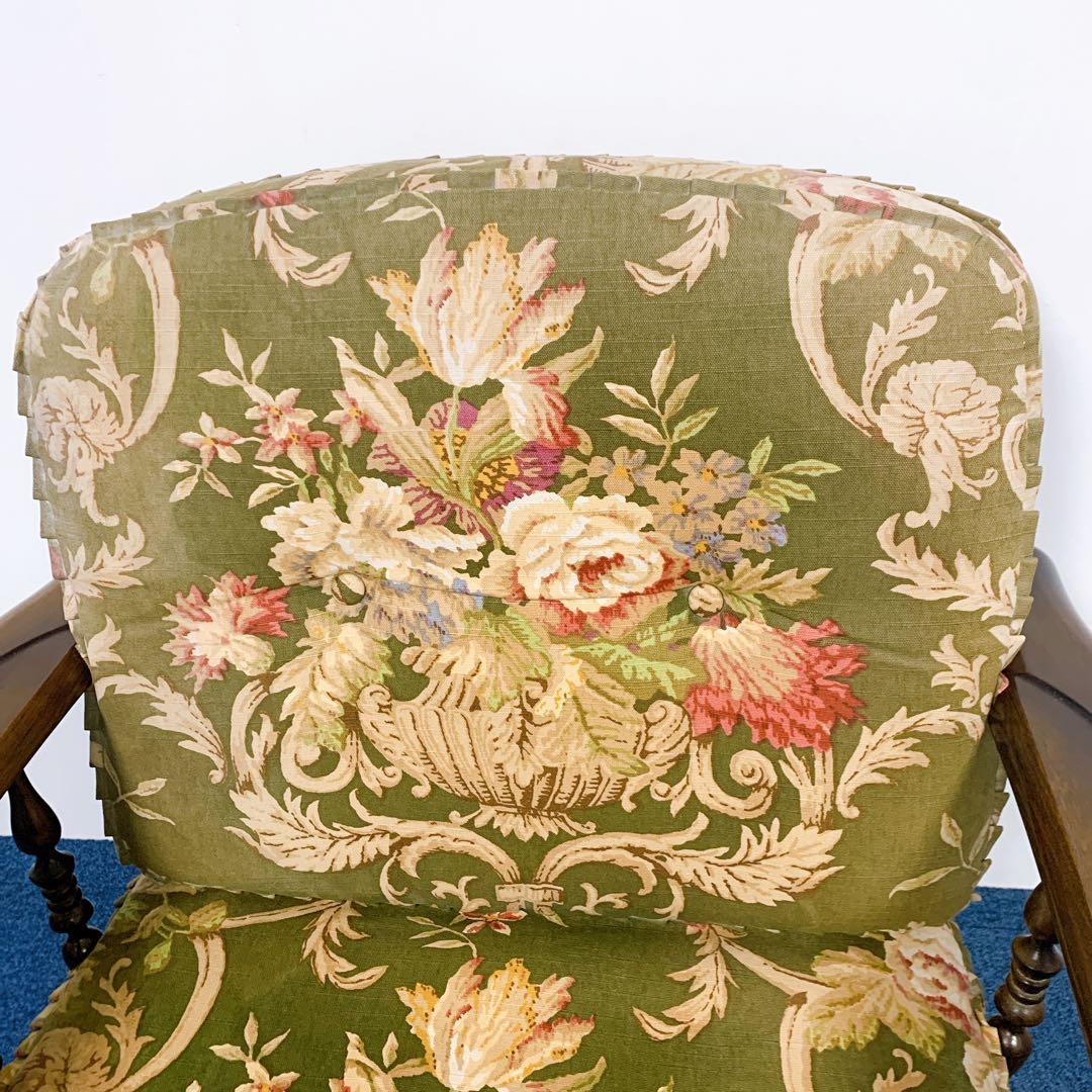 【稀少】karimoku カリモク アームチェア コロニアル フリージアグリーン