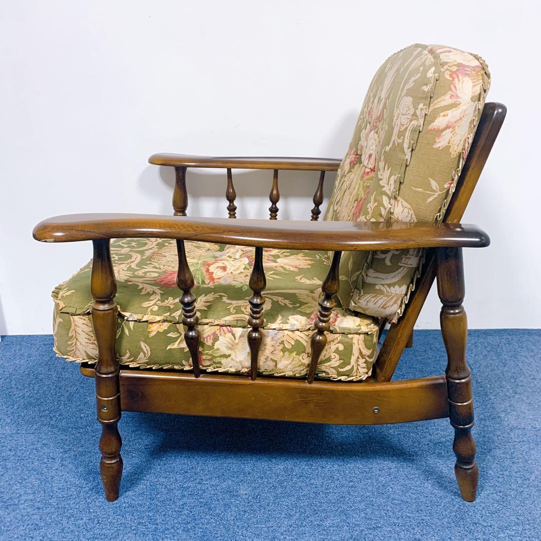 【稀少】karimoku カリモク アームチェア コロニアル フリージアグリーン