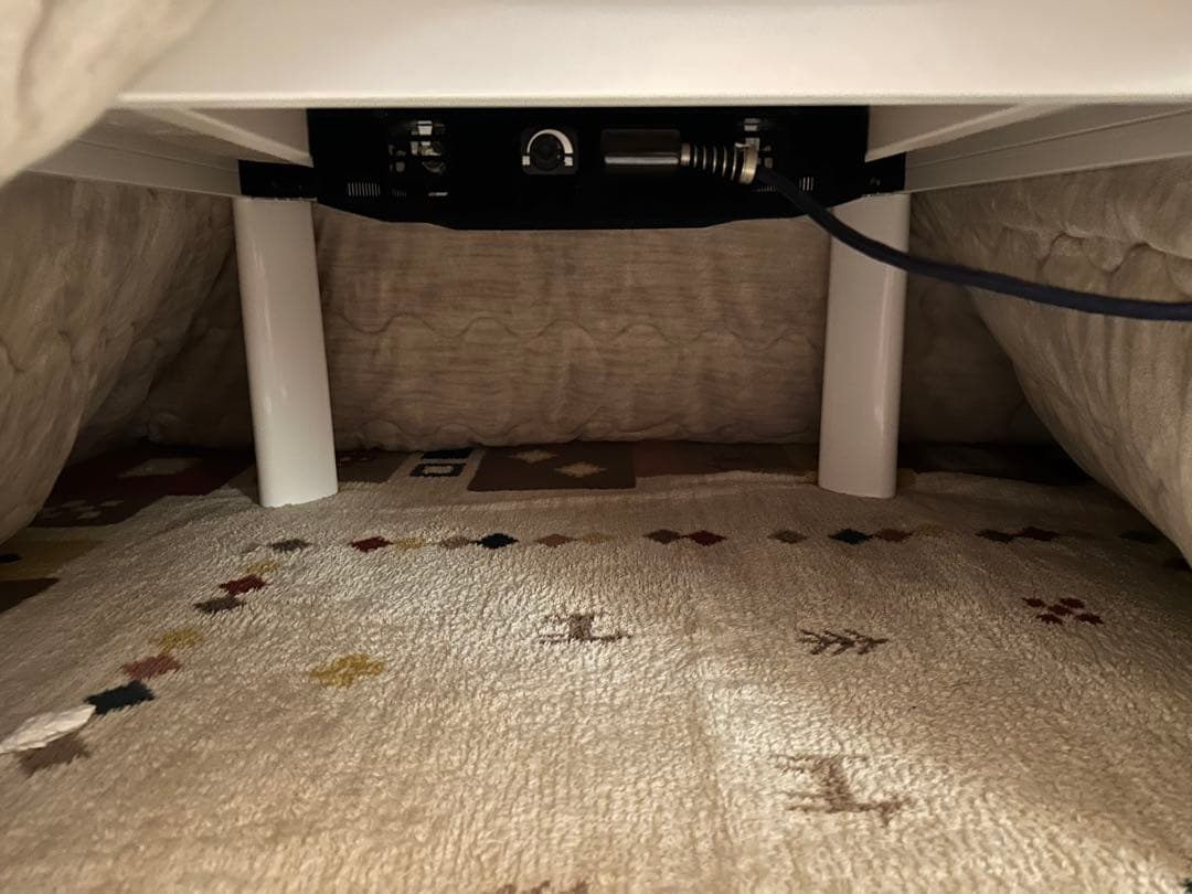 ニトリ　こたつ　フルセット　スクエアこたつ ホワイト・ナチュラルウッド　掛ふとん