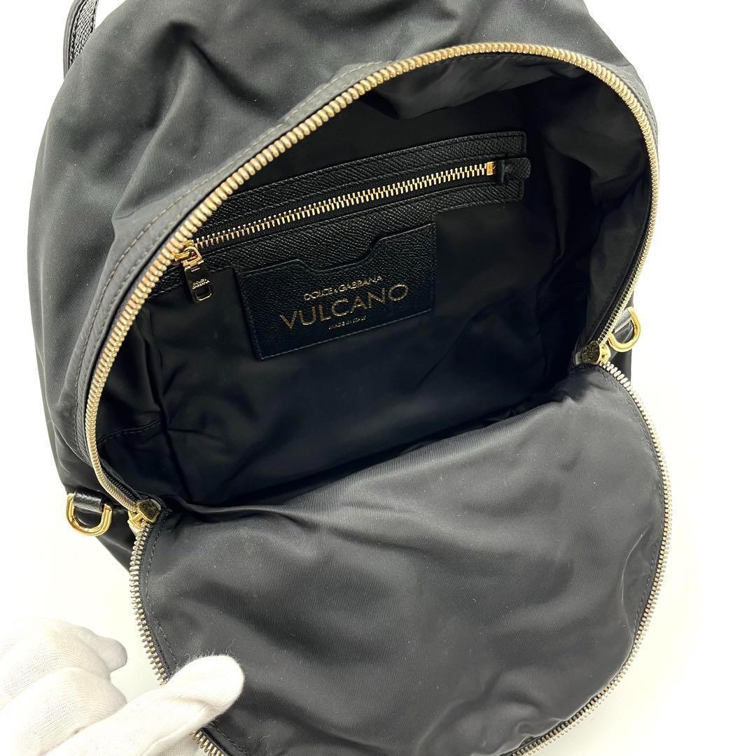 【美品・希少】ドルチェアンドガッパーナ DGファミリー リュック 黒 ナイロン