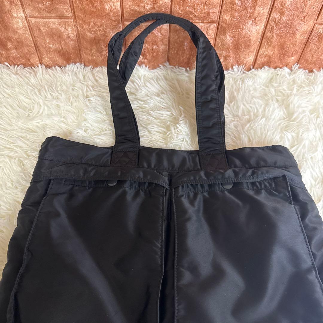 希少 ポーター タンカー トートバッグ ブラック ナイロン A4収納 肩掛け