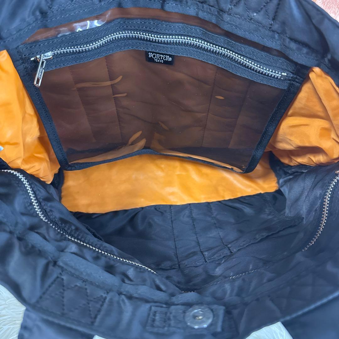 希少 ポーター タンカー トートバッグ ブラック ナイロン A4収納 肩掛け