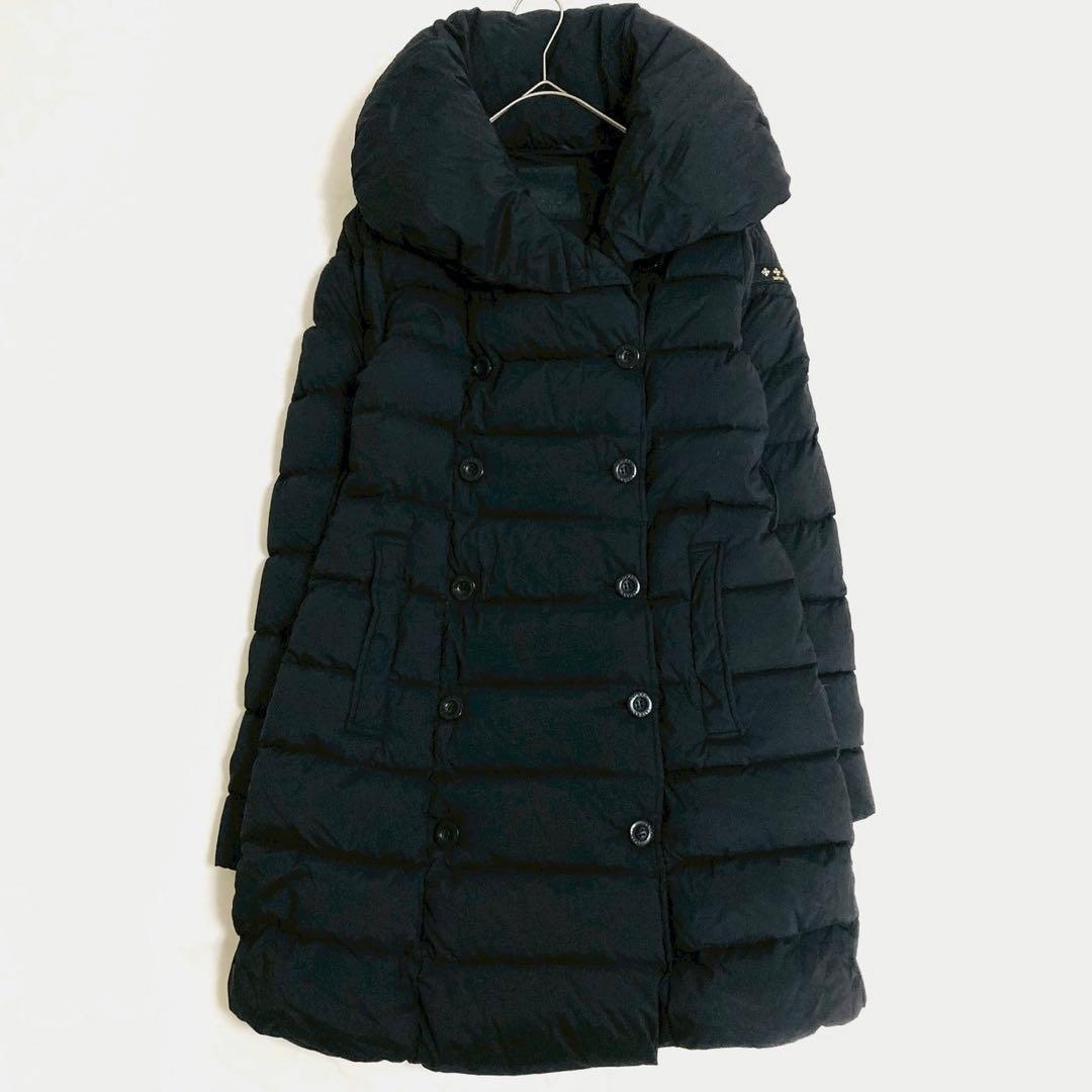 美品✨️タトラス　アゴーニャ　ダウンコート　ダブルブレスト　女優襟　ブラック　03