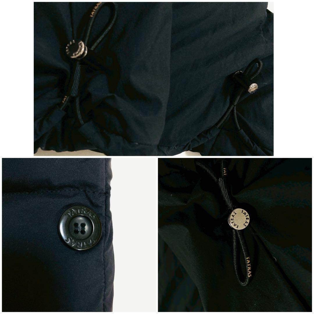 美品✨️タトラス　アゴーニャ　ダウンコート　ダブルブレスト　女優襟　ブラック　03