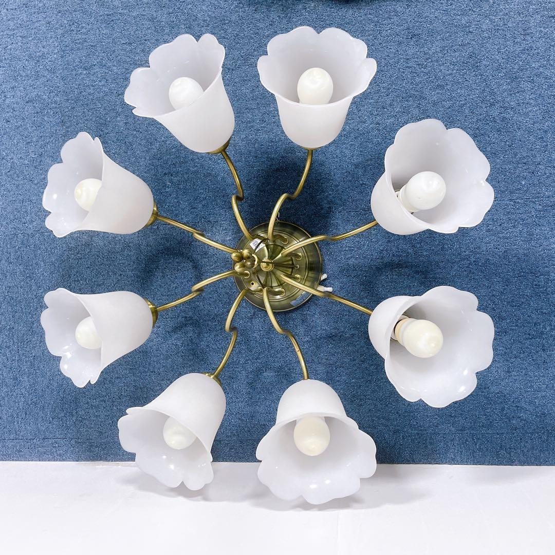 【美品】コイズミ AAN485995 アンティーク 8灯シャンデリア 照明器具