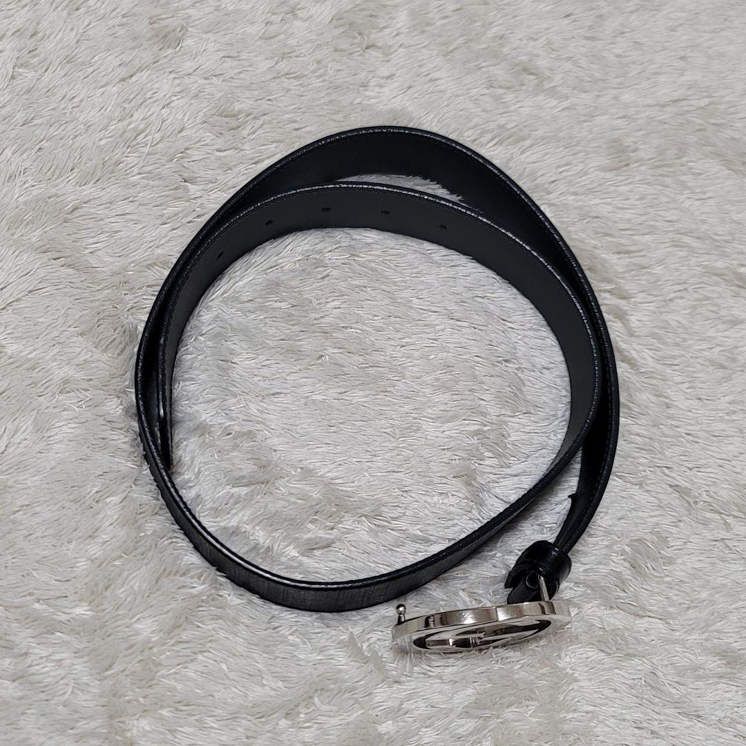 美品✨グッチ ベルト GGスプリーム インターロッキングG バックル シマ 箱