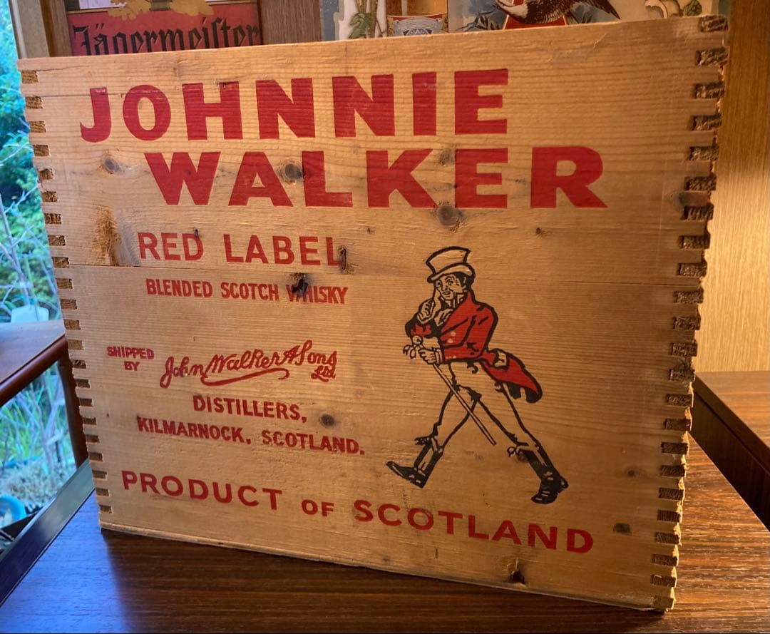 ジョニーウォーカー ウイスキー ヴィンテージ 木箱 英国 イギリス 昭和 レトロ