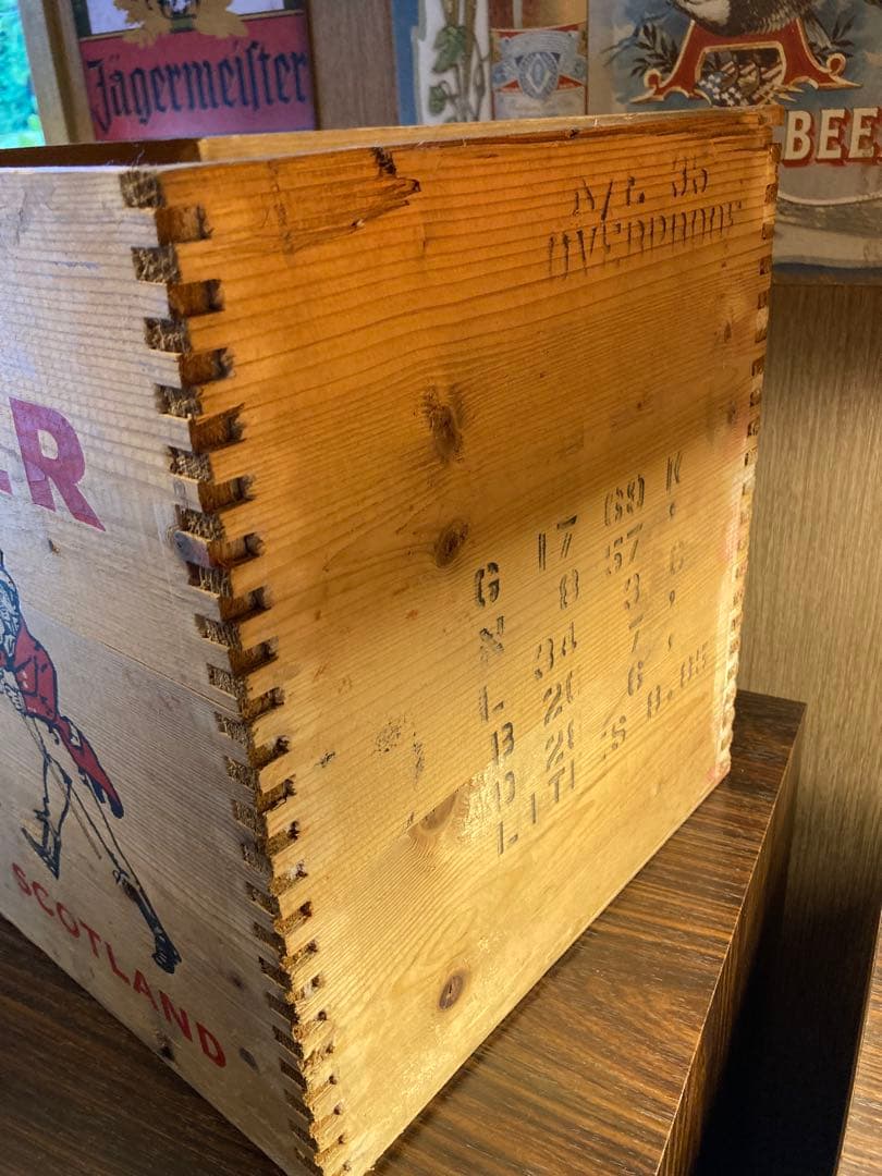 ジョニーウォーカー ウイスキー ヴィンテージ 木箱 英国 イギリス 昭和 レトロ