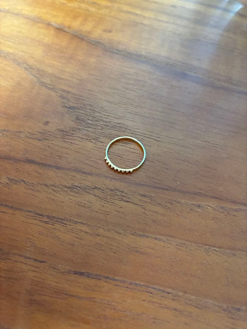 e.m. イーエム　k18 スタッズピンキーリング　1号