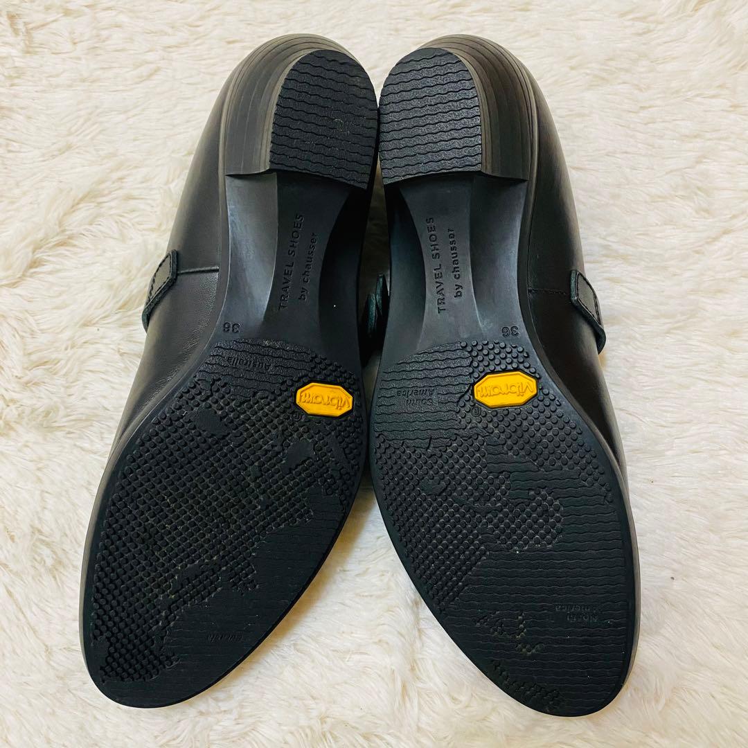 未使用級！chausser トラベルシューズ バイ ショセ　本革　パンプス