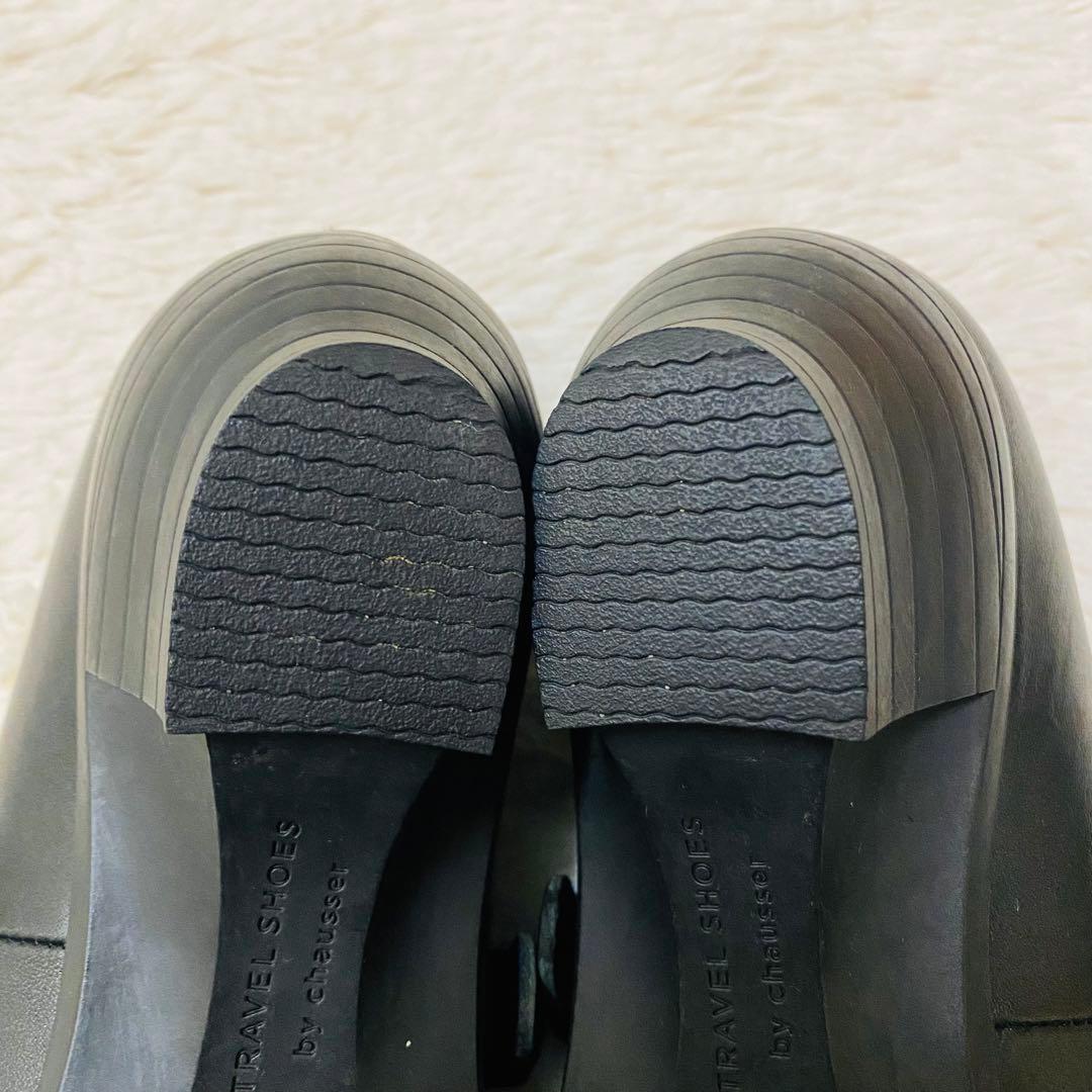 未使用級！chausser トラベルシューズ バイ ショセ　本革　パンプス
