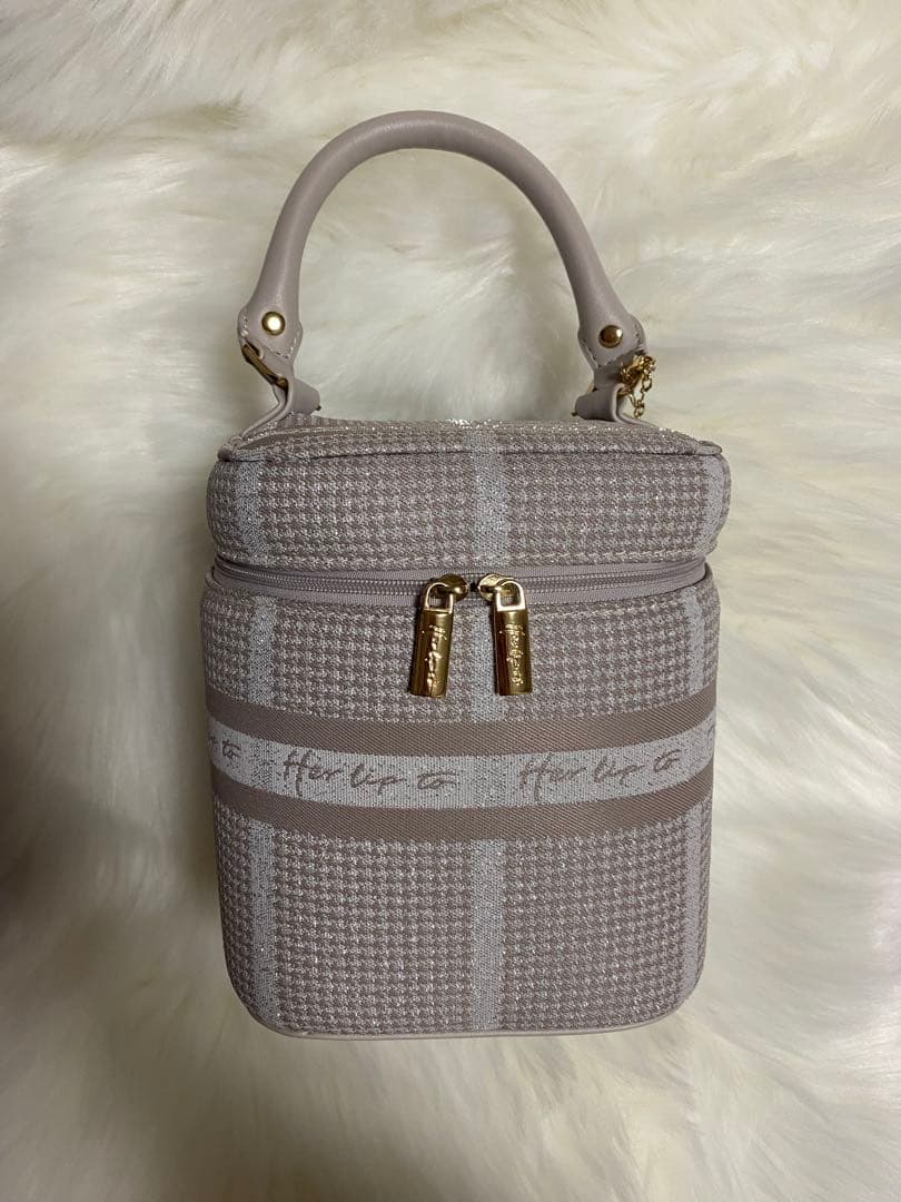 バッグ herlipto HLT Jacquard Vanity Bag pink