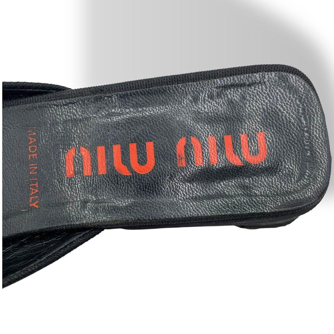 靴 Miu Miu 00s archive Mules black ribbon