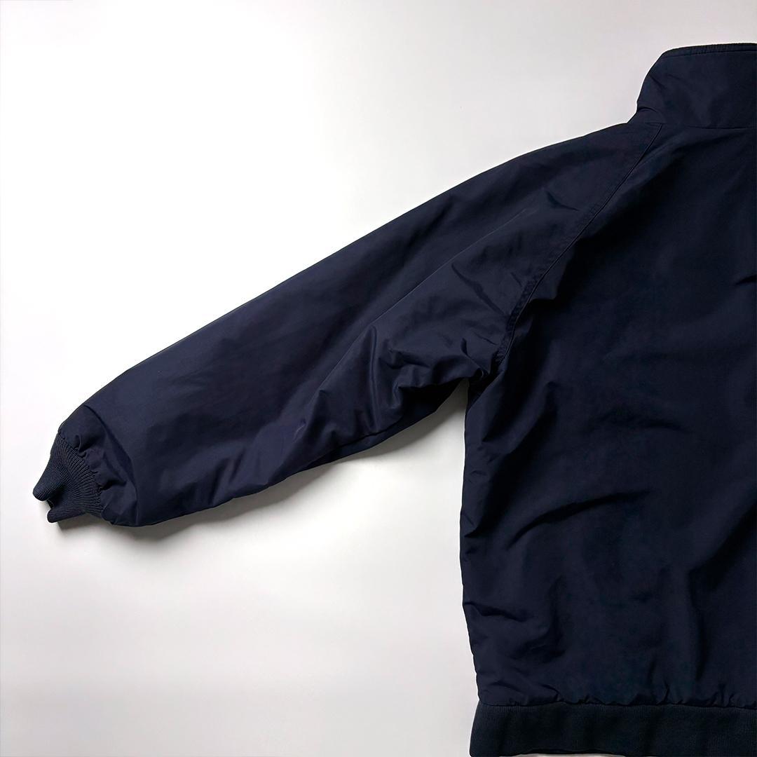 ランズエンド ウォームアップジャケット フリース M ネイビー 企業ロゴ