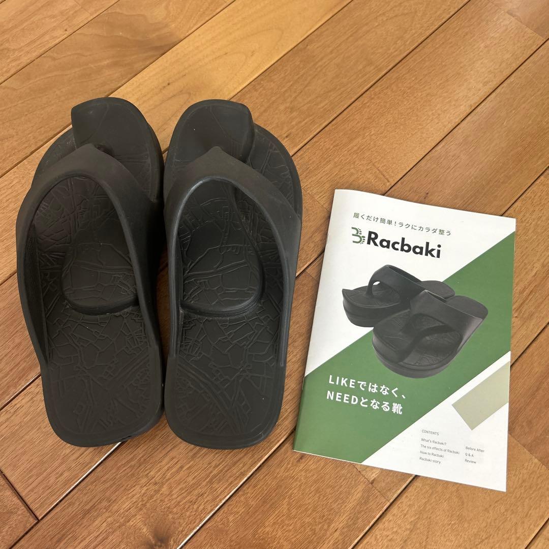 ラクバキ　racbaki イージーサンダル　ブラック
