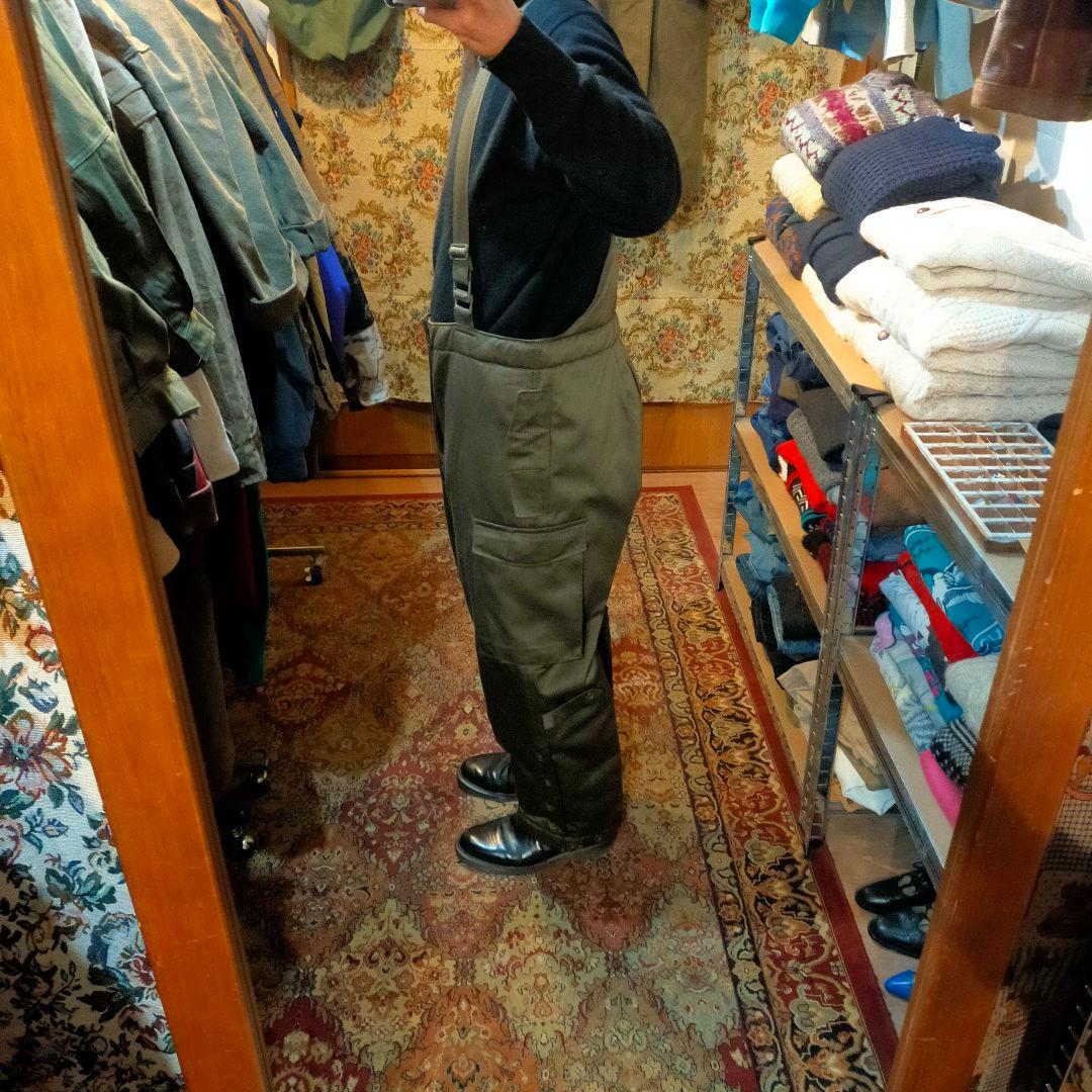 古着　オーストリア軍　オーバーオール　サスペンダー　中綿入り　ユーロ　80s