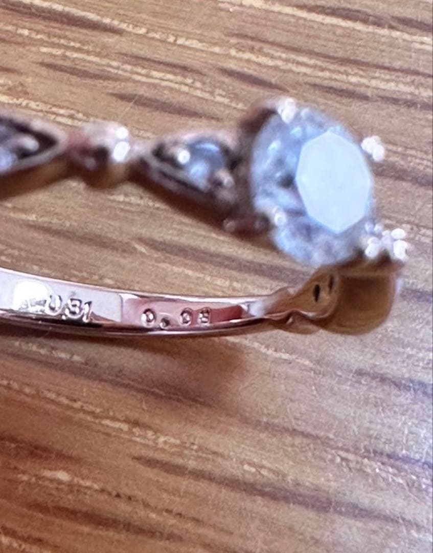 みっち　0.3ctダイヤモンド！K18ピンクゴールドリング