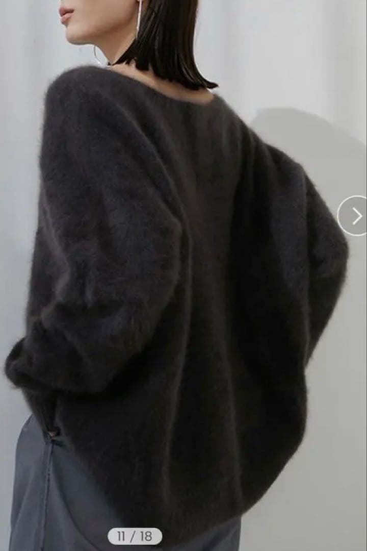 anuans♡ラクーンボートネックニット