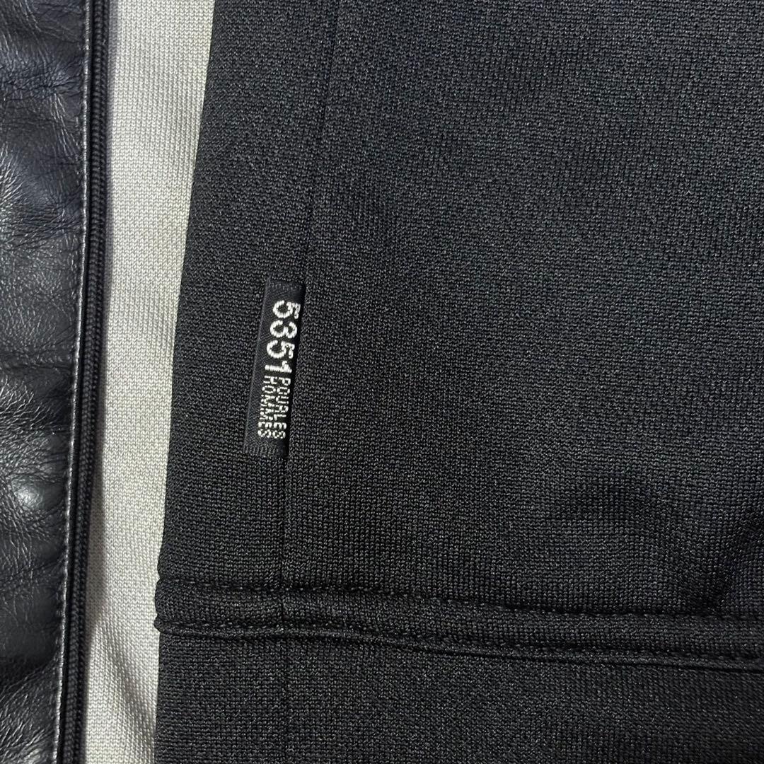 トップス 5351POUR LES HOMMES leather track jacket