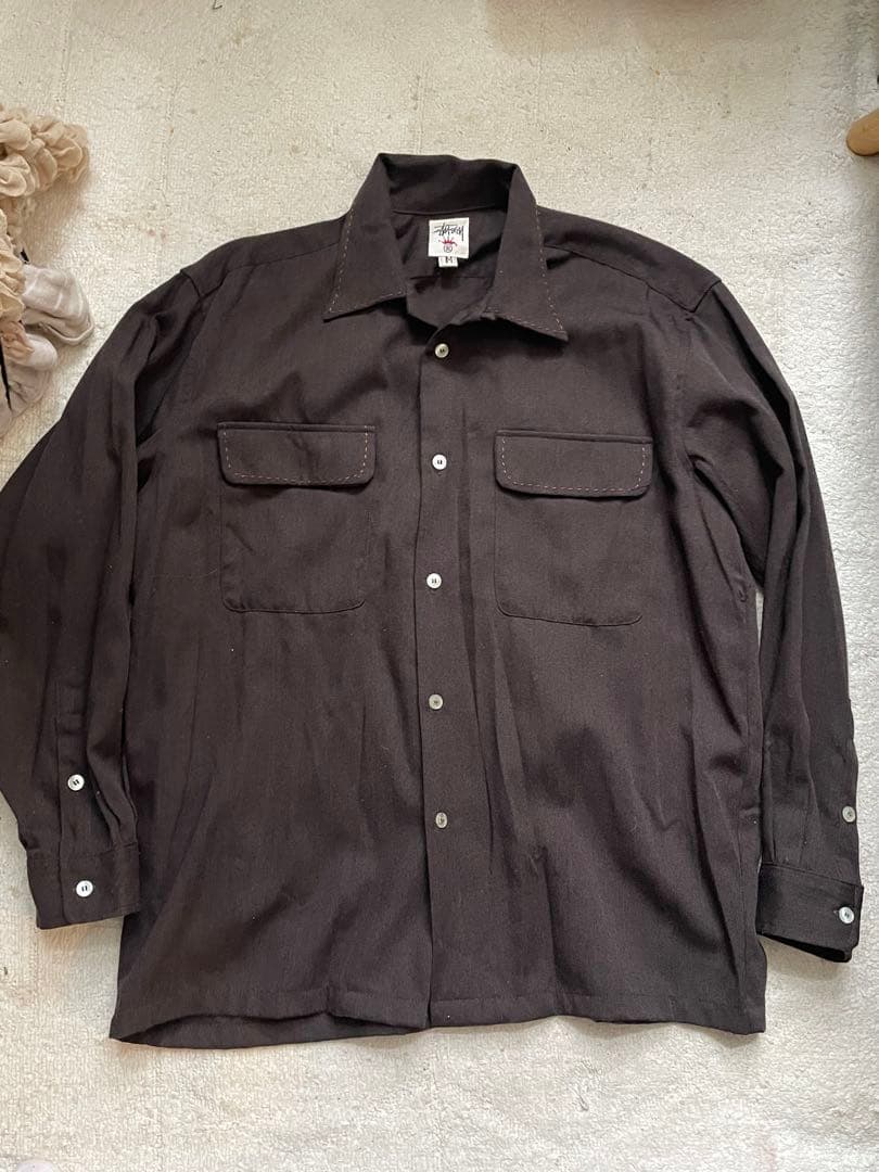 h*l様 80s 90s Old Stussy Open Collar Shir